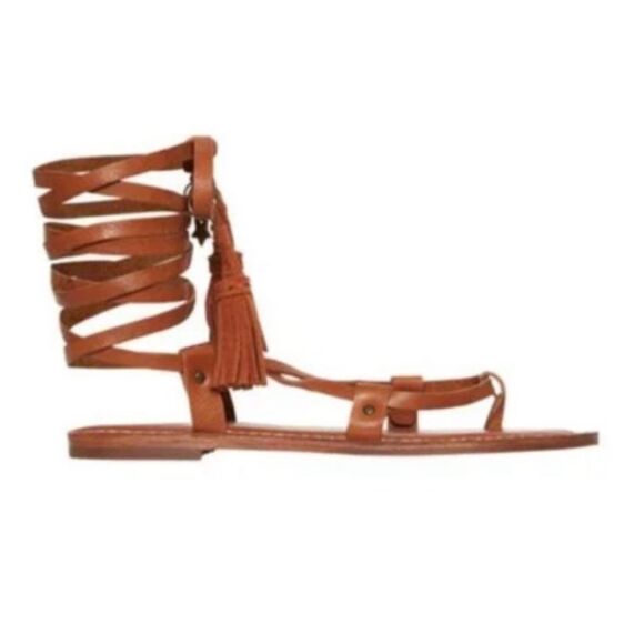 NEW SPELL & THE GYPSY Strappy Gladiator Tan Sandals Size 41 - Picture 4 of 9
